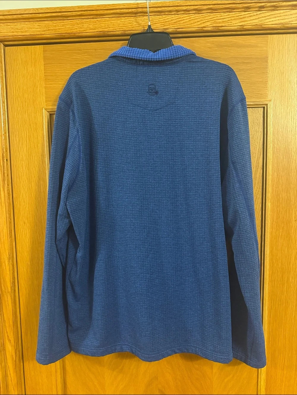 ROBERT GRAHAM Men’s Textured Waffle Knit Quarter Zip Skull Rose Pullover Sz 2XL